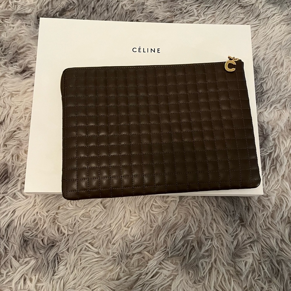 NWT Celine Pouch in Khaki